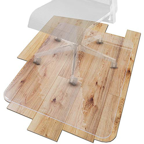 Golvskyddsmatta, transparent skyddsmatta, skyddsmatta, halkfri för hårda golv, 36 storlekar, kontorsstolsunderlägg, 89 x 125 cm, rektangel
