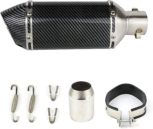 Vanwoke Système D'échappement Moto Universelle 38-51mm avec amovible DB Killer, Silencieux Moto pour Yamaha Suzuki, Sport motos, VTT et Scooters