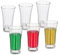 Relaxdays Schnapsgläser 6er Set, hohe Shotgläser mit dickem Boden, je 6 cl, spülmaschinenfest, Likörgläser, transparent