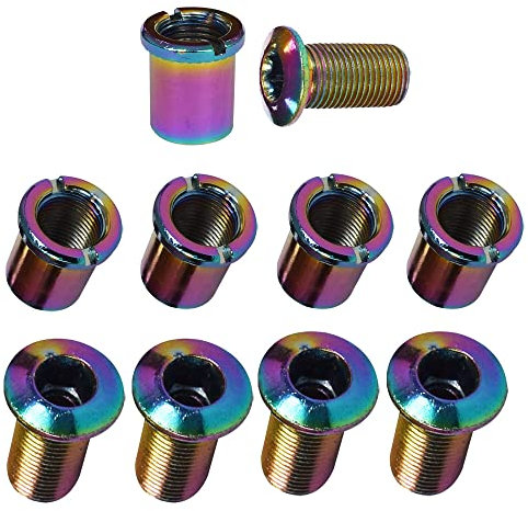 Lotatheta 5 bulloni per corona tripla, viti a disco colorato per ruota dentata adatta per bici da strada, mountain bike MTB