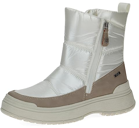 CAPRICE Damen Winterstiefeletten ohne Absatz Airmotion mit Reißverschluss Gefüttert Weite G, Mehrfarbig (Pearl Comb), 38 EU
