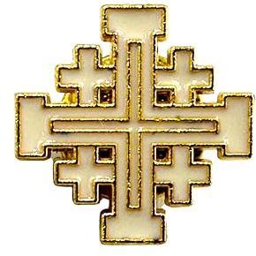 Broche en métal Chevaliers Templiers de Jérusalem, 20mm Wide 20mm High, Aluminium