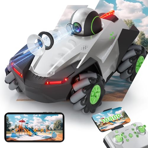 Ferngesteuertes Auto mit Kamera für Kinder, RC Auto mit 5G FPV 1080P HD Kamera, FPV Auto Spielzeug 2 Batterien für 60 Minuten Spiel, Geschenke für Kinder Jungen Mädchen
