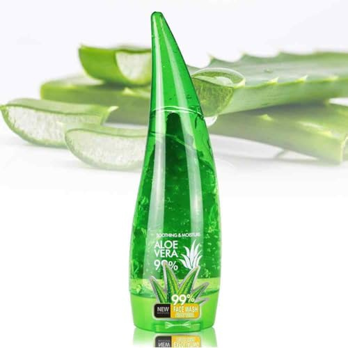 Mr. Gadget's Solutions Gel d'aloe vera biologique pur à 99% rafraîchissant et hydratant, 120 ml pour l'éclat du visage, la croissance des cheveux et le traitement de la peau