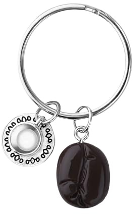 Guqqeuc Coffee Cup Keyring Gift for Coffee Lovers, Funny Birthday Christmas Gifts for Barista, Best Friend, Daughter, Son, Women, Men
