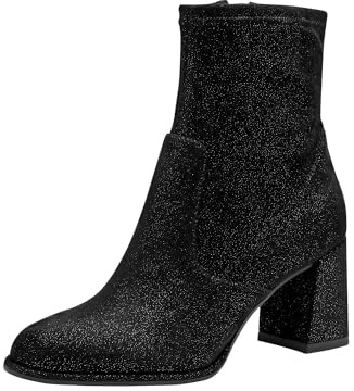 Tamaris Botín para mujer con tacón 1-25057-43, color negro, talla 42 EU, Black Struct, 42 EU