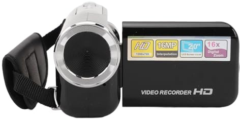 Srliya Camcorder 16MP 1080p 16x Digitales Zoom 2.0 -Zoll -Rotatable -Bildschirm Anti -Shake -USB -Anschluss 1/4 Zoll Gewinde -Loch -Videokamera Camcorder für Reise