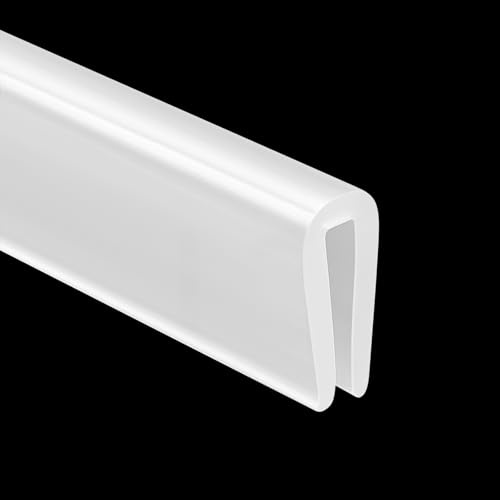 Rubber Edge Trim, U Channel Edge Protector Flexible Proof Edges Trims for Sharp Edges Clear 1/16 Slot, Fit for 0-3/32 Guard Protectors for Sheet Metal, Car Doors, Hatches, Table Corners 13Ft