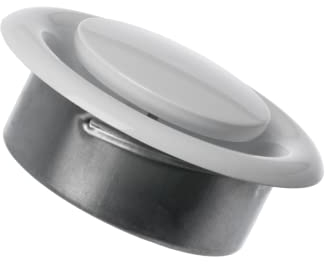 Ø 125mm / 5'' Adjustable Diffuser - Air Exhaust Valve - Ventilation Ducting Cover - Metal - White