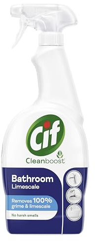 Cif Bathroom Cleaner Spray, 700ml, White, (Pack of 1) (Packaging may vary)