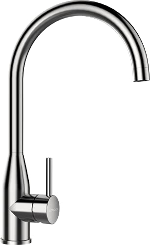 SCHOCK Küchenarmatur KAVUS Edelstahl – Hochdruck-Armatur mit Festauslauf, ultraleisem Wasserstrahl und hoher Auslaufposition