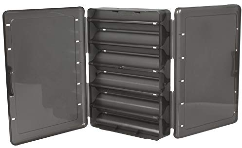 FTM Köderbox medium 19x14x3,8cm dunkel - Kunstköderbox für Wobbler, Blinker & Spinner, Tacklebox für Hardbaits, Wobblerbox, Angelbox