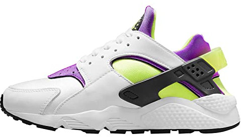 Nike Damen Air Huarache Utility, Weiß/Neongelb-Magenta, 10,5, Weiß/Neongelb/Magenta, 42.5 EU