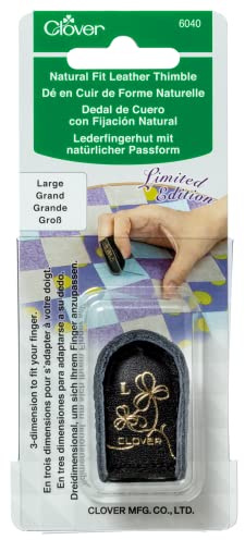 Clover Dé à coudre en cuir naturel édition limitée – Taille L