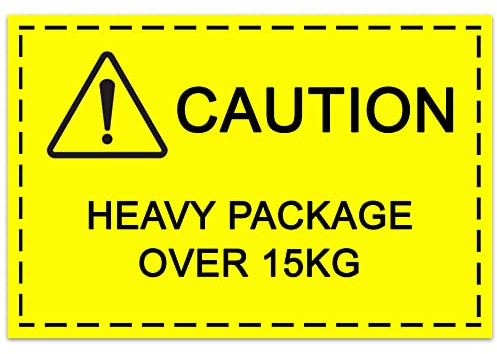 320 Heavy Parcel Warning Labels – 15kg Packing Box Labels