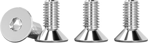 Drenky 25 Stück M5 X 10mm Senkschraube Edelstahl V2A VA A2 Innensechskantschraube DIN 7991 / ISO 10642 Senkkopfschrauben Rostfrei Silber Maschinenschrauben Metrisches Regelgewinde