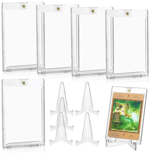 Magnetic Card Holder 35PT Fundas Magnéticas Coleccionables 5 Set 35PT Magnéticas Tarjetero Protección UV Impermeable Juegos Funda de Tarjeta Dura Toploade para Magic Deportes Béisbol