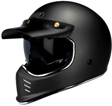 Vintage Caschi da Moto Integrale Donna Uomo retrò Caschi Integrali Motorino Caschi Jet ECE DOT Omologato Caschi da Motocross Casco Guscio off-Road 1,S