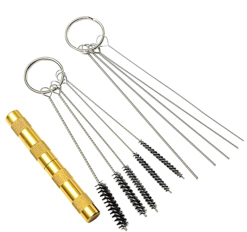 Rengöringssats för färgsprutor, rengöringssats för luftborste | Multipurpose Airbrush Tillbehör Paint Brush Cleaning Tool - Bärbar nålborsteset Munstyckesrengöringsverktyg för Airbrush Pipes munstycke
