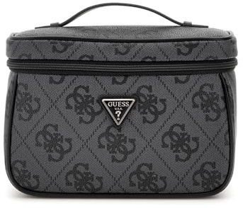 GUESS Toiletry Train Case Coal Logo