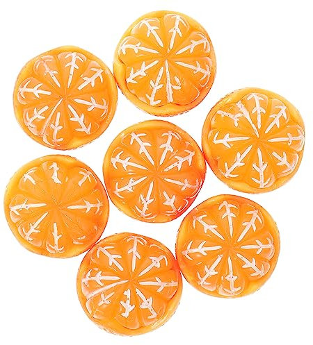 BEBEMOKO 20stücke Resin Orange Form Dekorationen Für Haarnadeln Zubehör Handyhüllen Aufkleber Niedliche Frucht Ohrstecker Schlüsselanhänger Bastelmaterialien