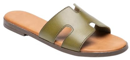 IVACHY Women's Flat Fashion Sandals - Cushioned Footbed, Elegant H-Shape Design, Open Toe, UK Sizes 3-7.5, 5 Color Options