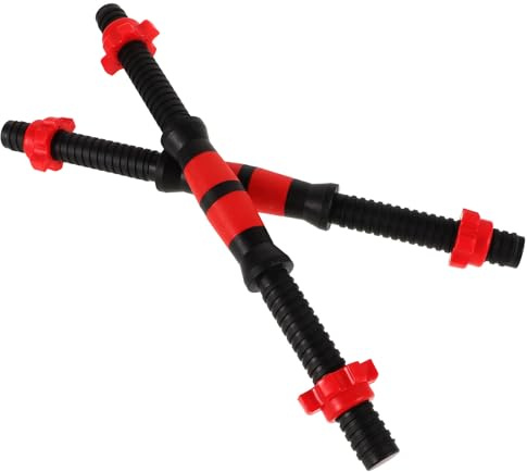 RORPOIR Barra per Manubri 40cm in Acciaio con Impugnatura Antiscivolo e 4 Dadi, per Allenamento Braccia e Addominali in Palestra Colore Casuale