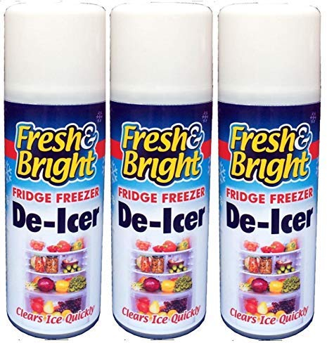 3 x Fridge Freezer De Icer Spray Clear Ice Quickly Anti Bacterial Deicer 200ml Can
