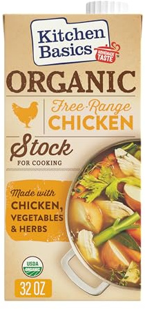 Kitchen Basics Organic Free Range Chicken Stock, 32 oz Carton