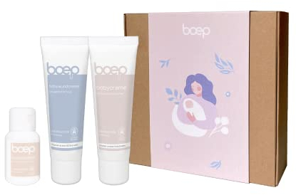 boep Geschenkset | Babypflege Starter Set für Babys erste Wochen | Erstausstattung mit Babycreme, Wundcreme & Badeöl | Zertifizierte Naturkosmetik | Zur Geburt oder Babyparty