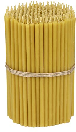 NKlaus 990g. Candele d'altare in cera d'api di qualità ecclesiastica candele sottili per il rito (circa 250 pezzi) 36261