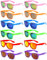 Eyegla 12 Stücke Bunte Neon Party Sonnenbrillen Set Vintage Coole Lustige Party Brillen Für Damen Herren und Kinder, S