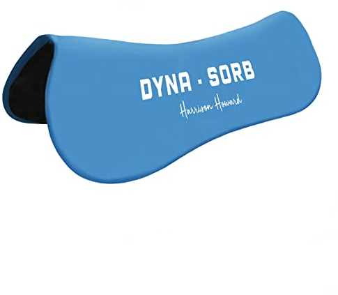 Harrison Howard Dyna-Sorb Sattelunterlage für Pferde, stoßdämpfend, Memory-Effekt, Blau (weißer Aufdruck)