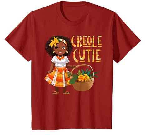 Creole Day Cutie Madras Jounen Kweyol Saint.Lucia Girls T-Shirt