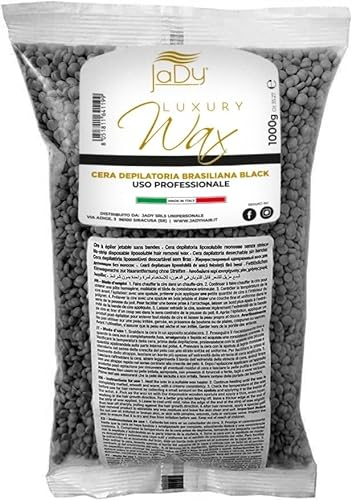 JaDy - Brasilianische Wachsperlen | Sanfte Haarentfernung | Streifenloses Wachsen für empfindliche Bereiche | Professionelle Anwendung, Schwarz