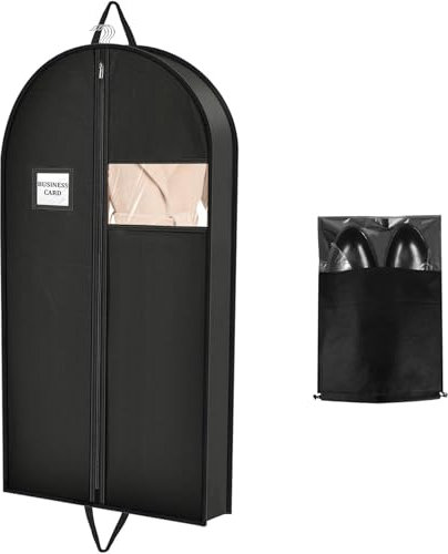 ﻿Kleidersack, Kleidersäcke, Kleidersack Lang 110×60 Cm, Mit 1x Schuhbeutel, Kleidersack Anzug, Kleidersack Reisetaschem, Kleiderhülle, Kleiderschutzhülle ﻿