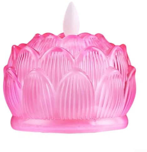 Buddha Altar Tischlampe für sanfte, Ambientebeleuchtung in Meditationseinstellungen (Transparent Rosa)