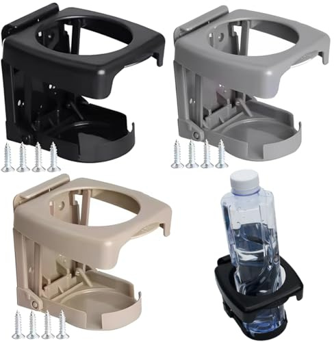 3 PCS Porte Gobelet Voiture, Porte Gobelets Pliables Voiture, Bouteille pour Voiture, Porte-Gobelet pour Voiture, Porte-Gobelet Pliable pour Bateau, Yacht, Camionnette, Camion