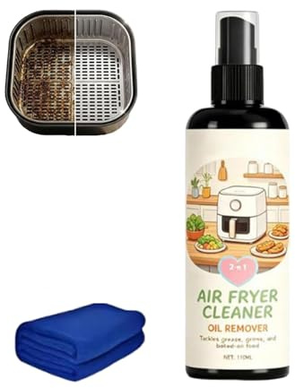 Limpiador y desengrasante para freidora de aire 2 en 1, potente spray de espuma desengrasante para cocina, removedor de grasa multiusos, de acción rápida, sin residuos, para parrilla, horno (1pc)