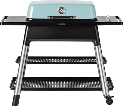 Barbecue Everdure a Gas FURNACE™ by Heston con 3 fuochi colore Menta con termometro integrato, ruote e manopole resistenti