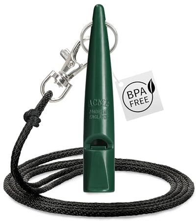 ACME Hundepfeife No. 210,5 + GRATIS Pfeifenband - Das Original aus England - laut und weitreichend (Forest Green)