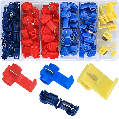 Vwoqiy 80 Pièces Cosse Electrique Connecteur Rapide, Connecteur Electrique Rapide Dérivation, Électrique Verrouillage Raccords - 0,5 mm² - 6 mm²