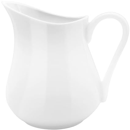 Milchkännchen Keramik Kanne Milchkrug Tasse Milchkanne Porzellan Sauciere Sahnekännchen Soßenkanne Milch Aufschäumen Krug Saucenkanne für Kaffee Latte Espresso Art 250ml