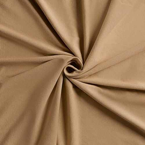 VelvetHome Spannbettlaken 140x200cm 100% gekämmte Baumwolle Markenqualität Oeko-TEX 100 Bettlaken Spannbetttuch Jersey 140x200 Sand