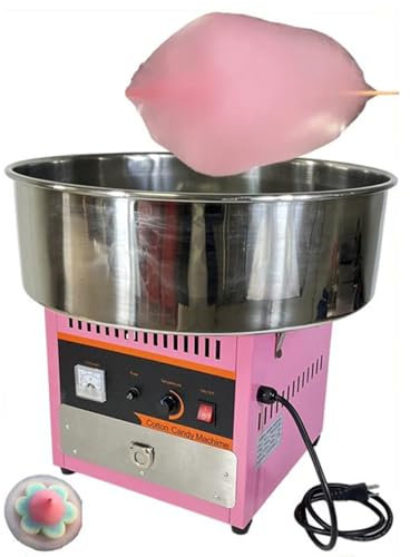 Hydravex Macchina elettrica per Zucchero Filato Commerciale, Macchina per Zucchero Filato da 1000 W per la casa, Compleanno dei Bambini, Festa di Famiglia Rosa