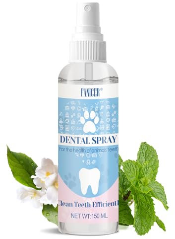 Jadeseal Effektives Dentalspray zur natürlichen Zahnreinigung für Hunde und Katzen, Zahnsteinentferner, gegen Mundgeruch, frischer Atem & Zahnpflege ohne Bürste, Dentalspray mit Minze (150ml)