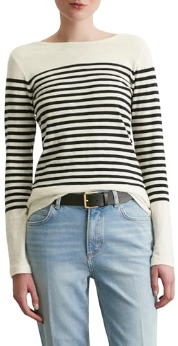 Marc OߴPolo Donna Maglietta a Maniche Lunghe in Cotone bio a Righe