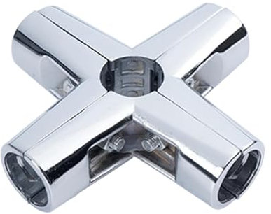 Milageto Ensemble de connecteurs de Tube rond, raccords à 5 voies en forme de croix, pièce de fixation de Joint pour la Construction de maisons industrielles, pour 3.2 Cm