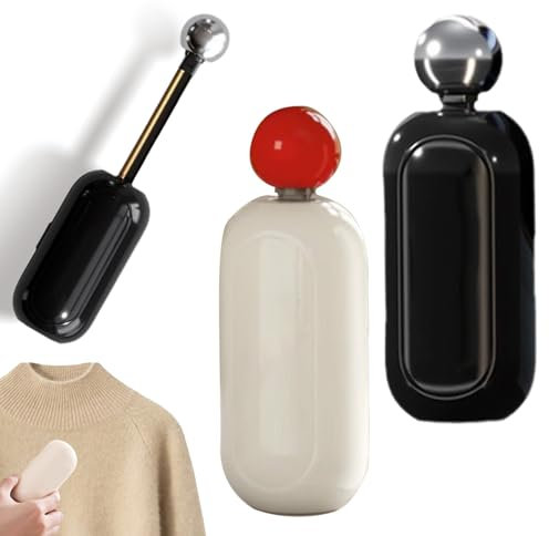 Tragbare Mini Fusselrolle, Wiederverwendbarer Gel Fusselroller, Waschbare Klebrige Fusselrollen, 2 in 1 Fusselentferner, Waschbare klebrige Gel Fusselrolle Ball, Tragbar Fusselroller(Weiß+Schwarz)