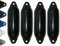 12skipper Bootsfender 4er-Set Majoni Fender Star 15 Langfender - schwarz